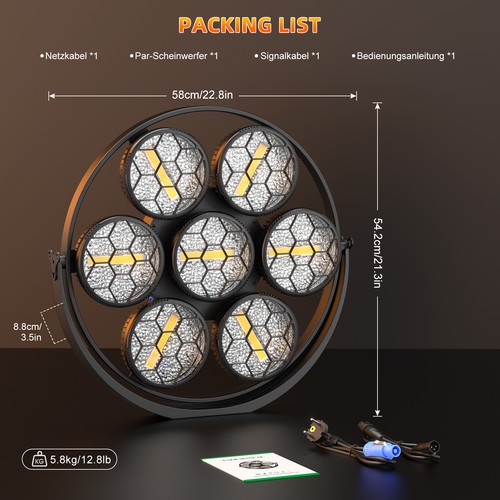 Faretto par led 7cob 490w - 7cob,