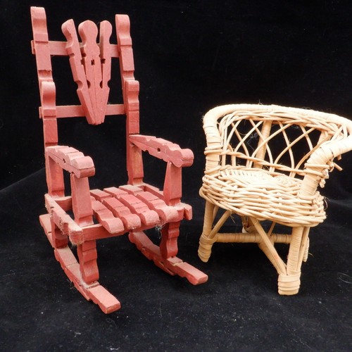 Sedia rattan una bambola - rattan,