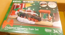 BRIO 36014 Set di trenini a vapore natalizio Giocattolo elettrico Ferrovia...