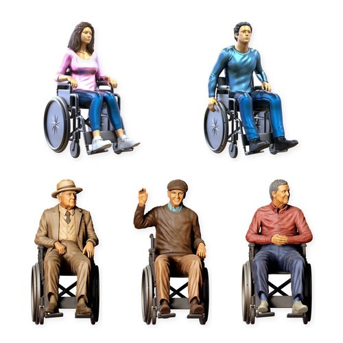 Set personaggi sedia rotelle - sedia, a