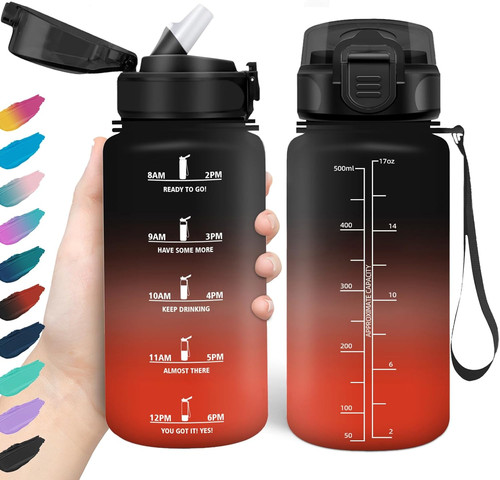 Borraccia con cannuccia 500ml - borraccia,