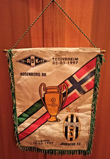 Gagliardetto Juventus-Rosenborg BK Pennant Champions League Wimpel 1997 vintage