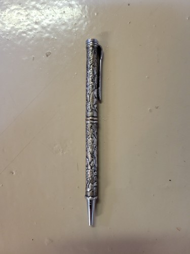 Penna vintage metallo tono - in,