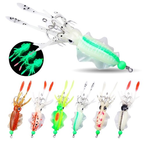 Set luminous squid jig soft - luminous,