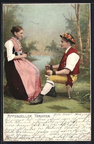 Cartolina giovane coppia - cartolina,