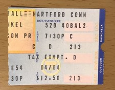 1984 DAVID GILMOUR ABOUT FACE TOUR HARTFORD 5/20 BIGLIETTO CONCERTO STUB PINK FLOYD