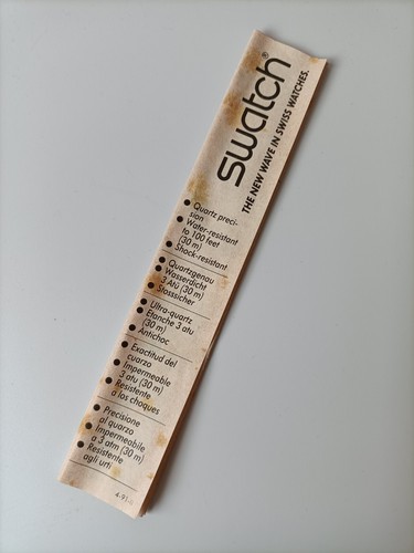 Swatch libretto istruzioni - swatch, di