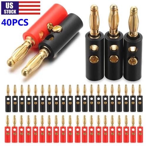40pcs 4mm placcato - oro, banana