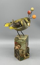 Scultura uccellino steampunk
