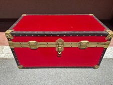 Grande Baule Rosso 80x44x40 cm Arredamento Anni '50 / 60 Vintage Modernariato