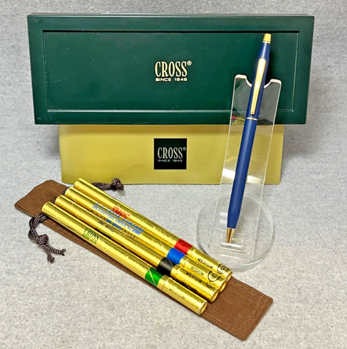 Penna cross blu opaco bordo - blu,