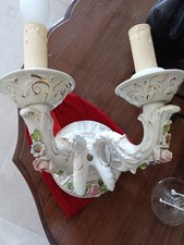 appliques vintage Tipo Capodimonte con roselline e Margherite Incastonate