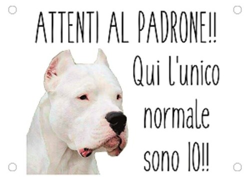 Targa cartello attenti cane - attenti, al