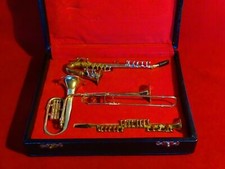 ? SET DI STRUMENTI MUSICALI MIGNON IN OTTONE EPOCA 900-A-549