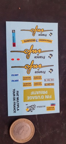 Decals decalcomanie fiat - 1/43,