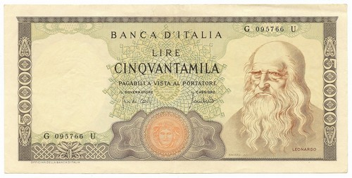 50000 lire banca italia - lire,
