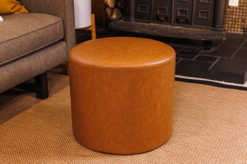 Hampton round pouf ottoman - hampton,