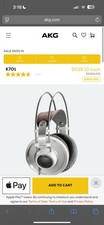 AKG K701 Cuffie Over-Ear Classe di Riferimento Audio Premium - Bianco