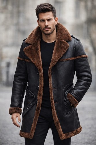 Cappotto lungo uomo vera - , pelle