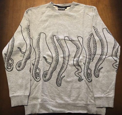 Felpa octopus grigia - felpa,