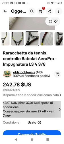 Racchetta tennis vintage 2004