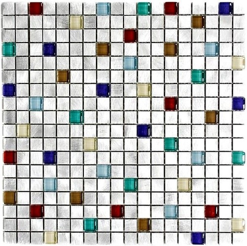 Piastrelle mosaico alluminio - piastrelle,