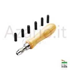 Mandrino con manico in legno e