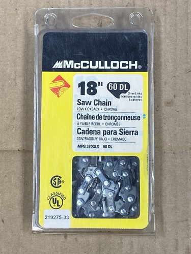 Mcculloch saw chain mpg - saw,