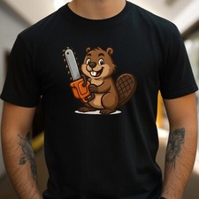 T-shirt uomo castoro con