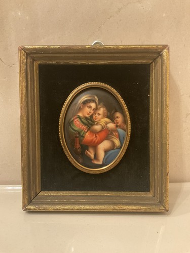 Antico dipinto porcellana - in,