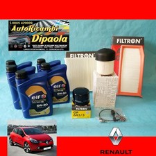 KIT TAGLIANDO RENAULT CLIO IV CAPTUR 1.5 DCI 5 LITRI OLIO ELF C4 5W30 + 4 FILTRI