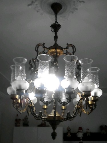 Lampadario soffitto con putti - lampadario,