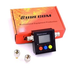 SURECOM SW102s SWR Tester Watt e contatore di frequenza SO239 e 2 connettori coassiali