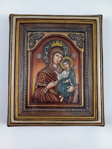 Icona sacra bizantina madonna - bizantina,