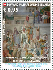 SMOM 2016 FRANCOBOLLO ANNO SANTO DELLA MISERICORDIA DOMENICHINO SANTA CECILIA