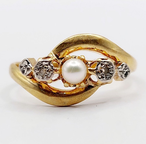 Anello antico oro - 18k, e