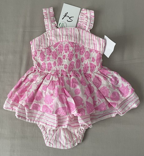 Vestito bambina rosa bianco - e,