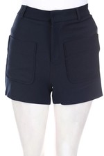 Pantaloncini Stradivarius tasche applicate US 4 = D 34 blu scuro nuovi