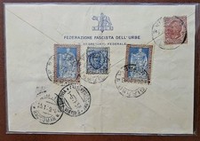 BUSTA Raccomandata FEDERAZIONE FASCISTA DELL'URBE IL SEGRETARIO FEDERALE 1929 