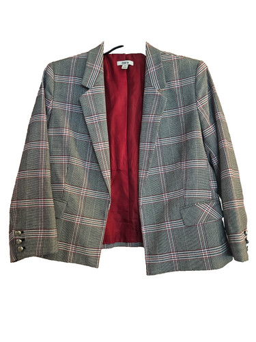 Blazer quadri bar iii bianco - a,