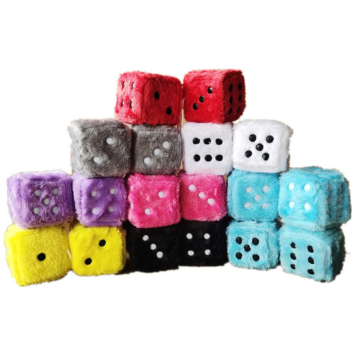 Coppia dadi peluche retrò - dadi,