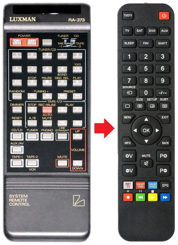 Telecomando adatto per luxman - per,