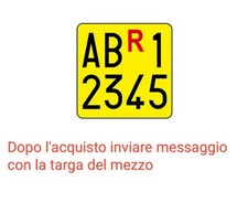 Targa Tipo RIPETITRICE RIFRANGENTE Completa di STAMPA .NO ADESIVI MOLTO RESIS??