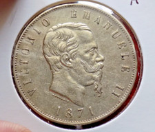 5 Lire 1871 Zecca di Milano (M