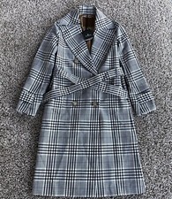 Trench lungo donna Massimo Dutti pied de poule a quadri taglia XS cintura vita nuovo con etichetta