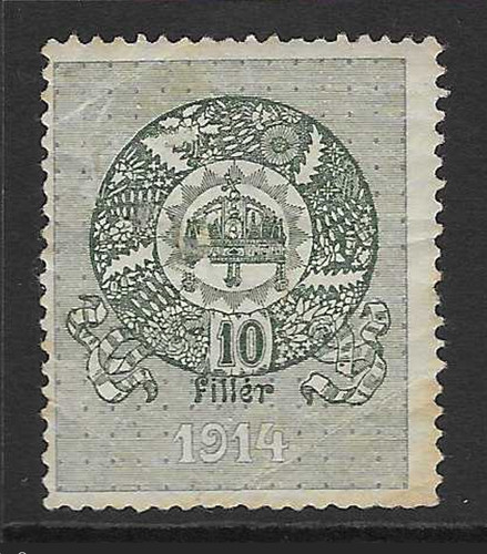 Austria 1914 10f - revnue, appare