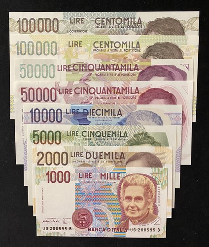 Italy lot 8 banknotes - of,