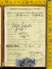 Regno Michetti 25c Coppia su Libretto Riconoscimento Postale (DIFETTI) ph 582