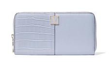 VICTORIA'S SECRET PORTAFOGLIO Continentale con Zip CELESTE Blu AZZURRO