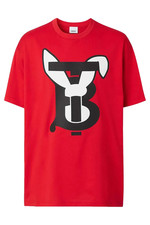 T-shirt da uomo rossa Burberry